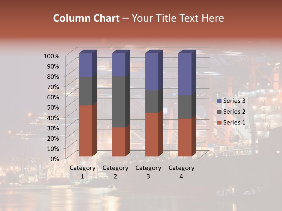 Shipbuilding Dock Sunset PowerPoint Template