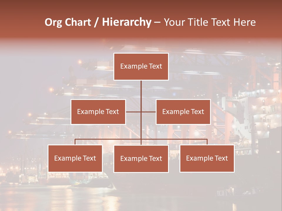 Shipbuilding Dock Sunset PowerPoint Template