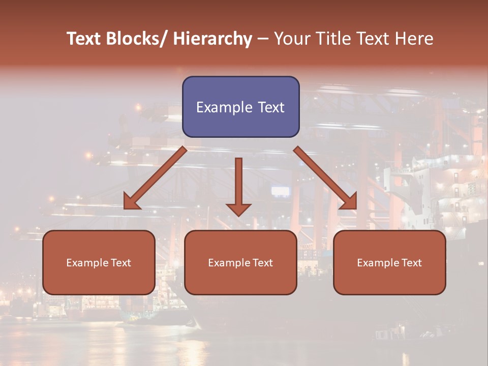 Shipbuilding Dock Sunset PowerPoint Template