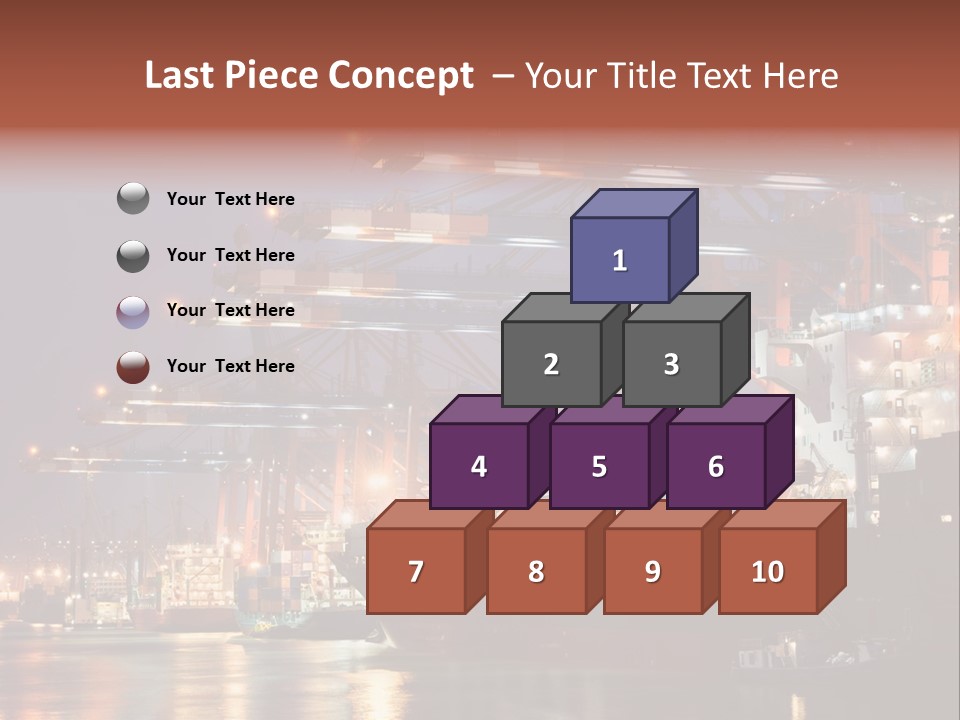 Shipbuilding Dock Sunset PowerPoint Template