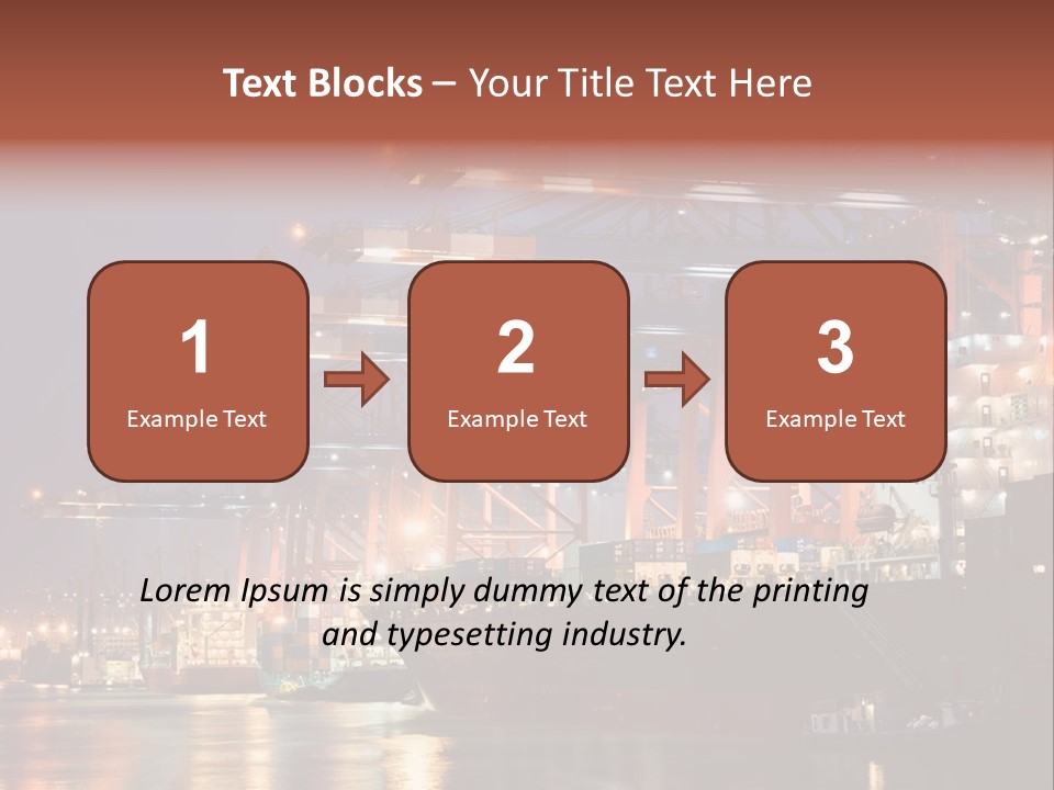 Shipbuilding Dock Sunset PowerPoint Template