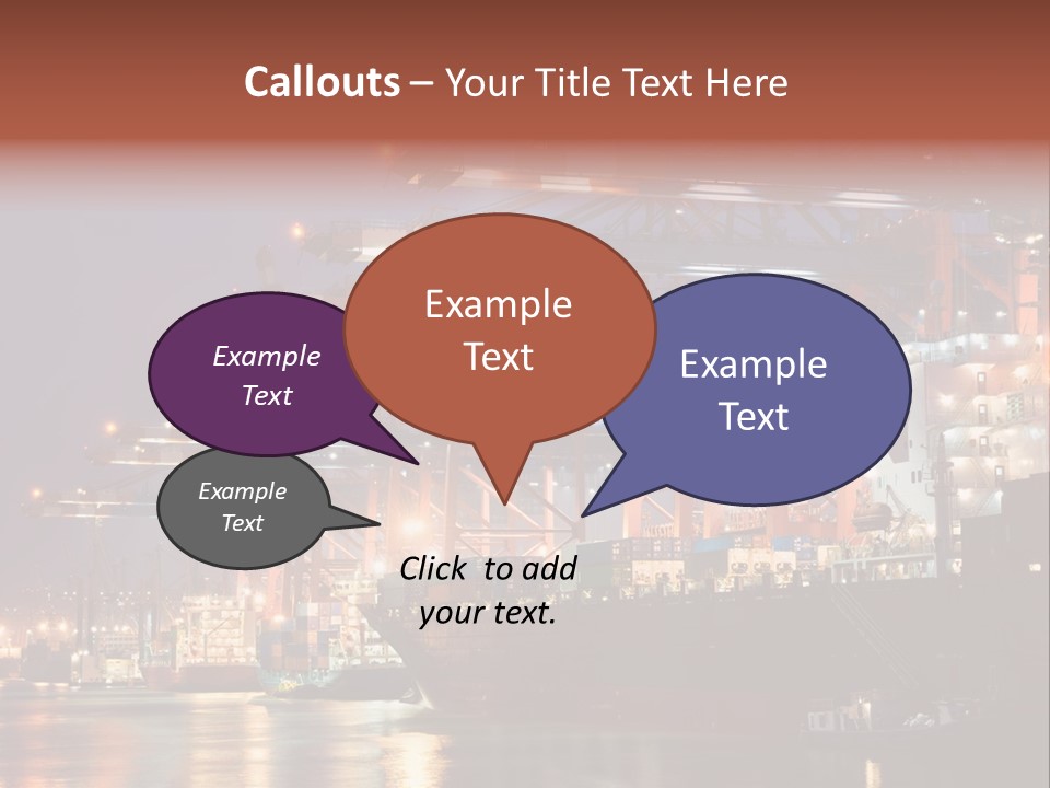 Shipbuilding Dock Sunset PowerPoint Template