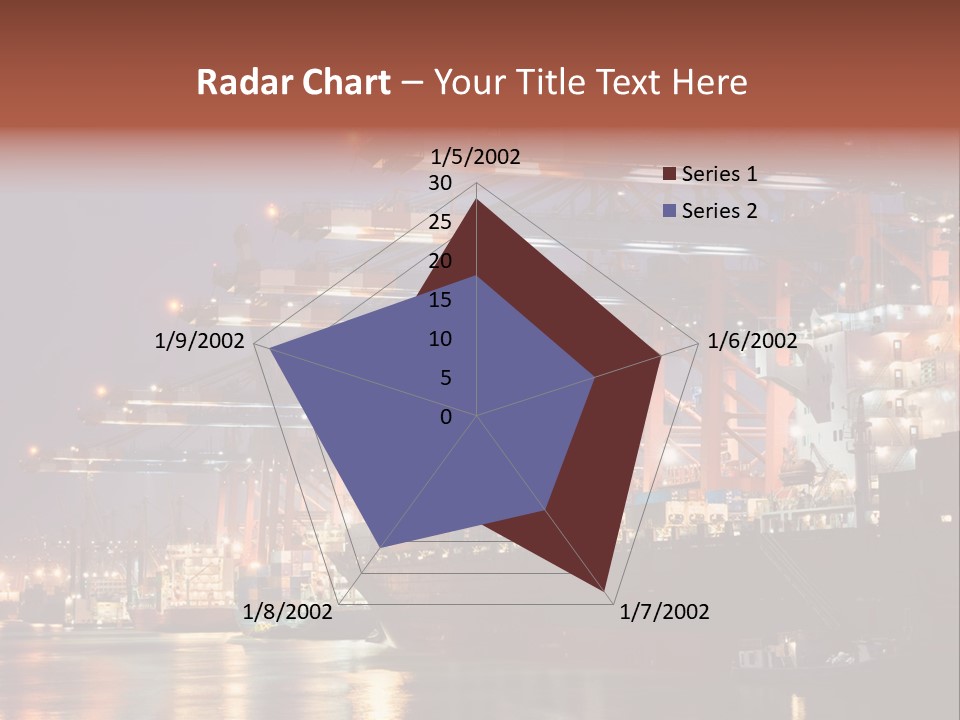 Shipbuilding Dock Sunset PowerPoint Template