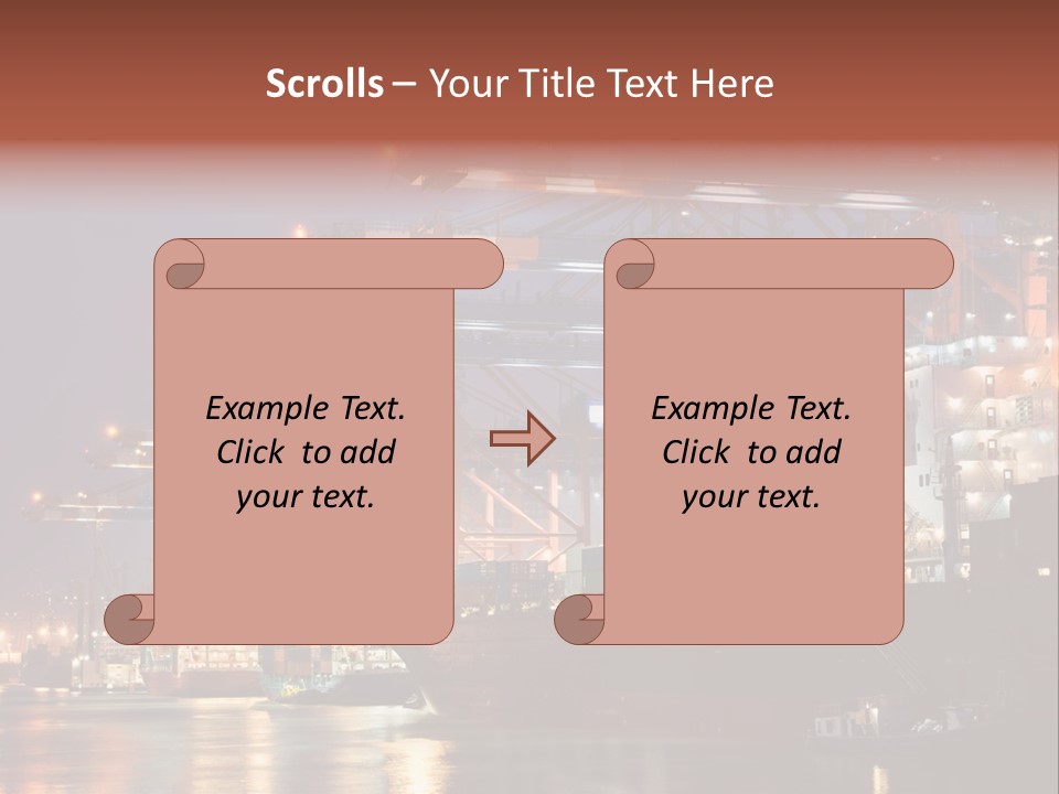 Shipbuilding Dock Sunset PowerPoint Template