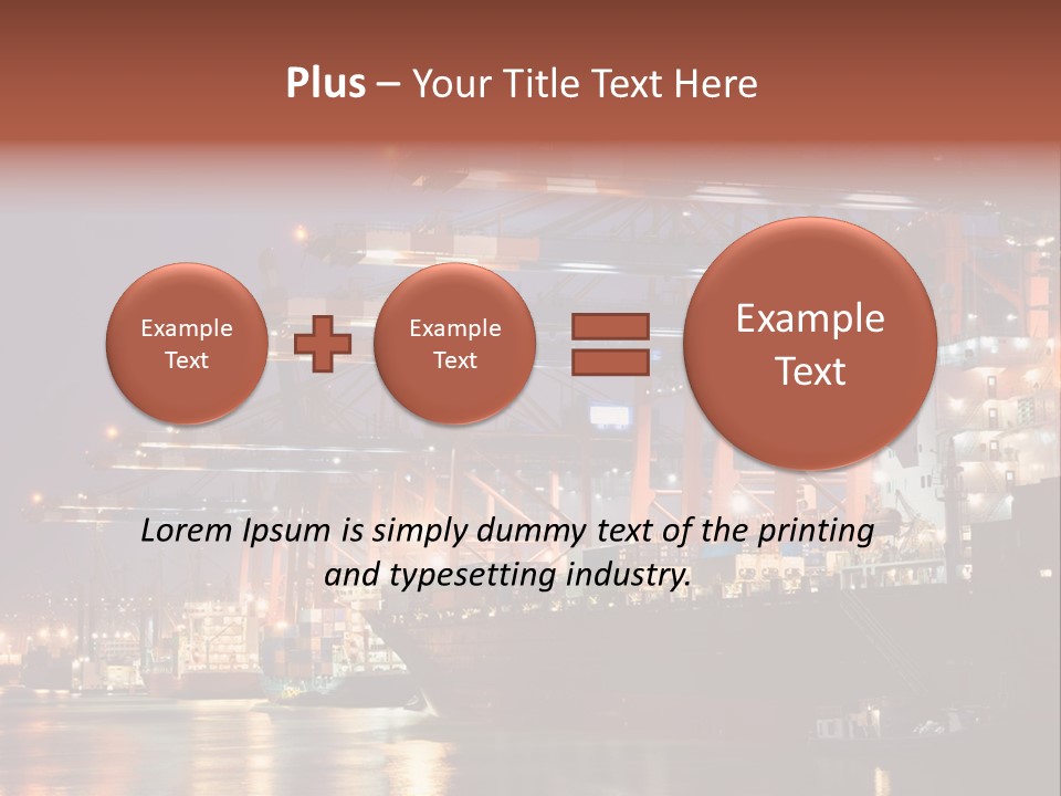 Shipbuilding Dock Sunset PowerPoint Template