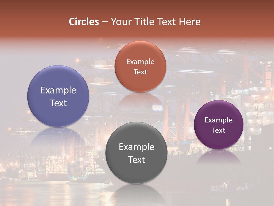 Shipbuilding Dock Sunset PowerPoint Template