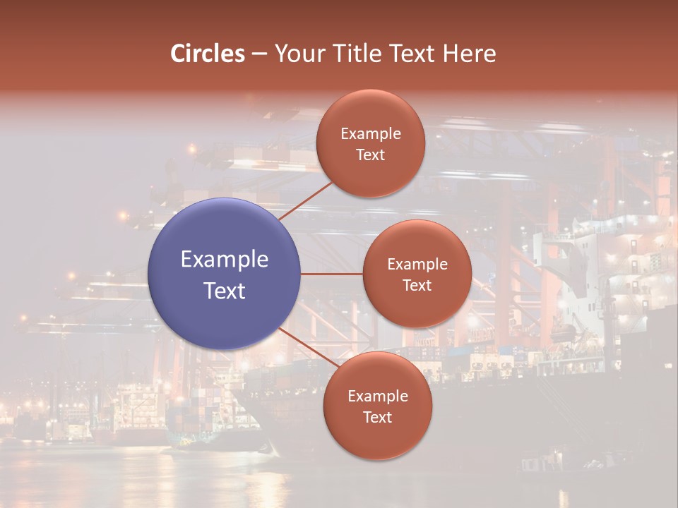 Shipbuilding Dock Sunset PowerPoint Template