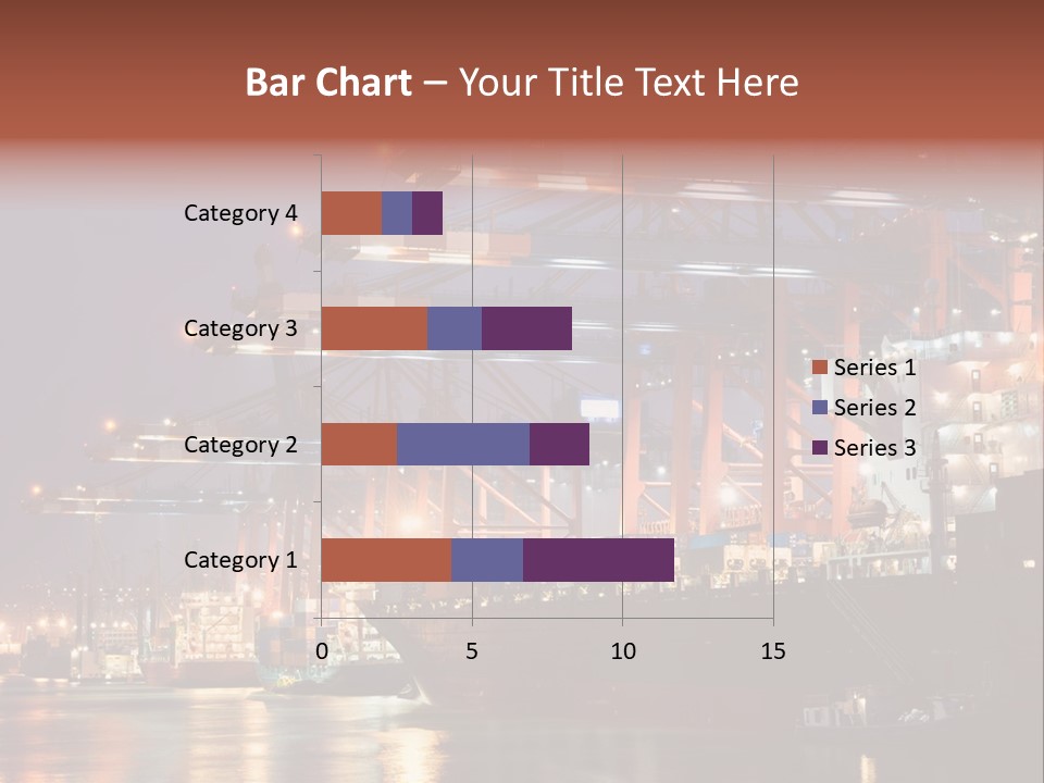 Shipbuilding Dock Sunset PowerPoint Template