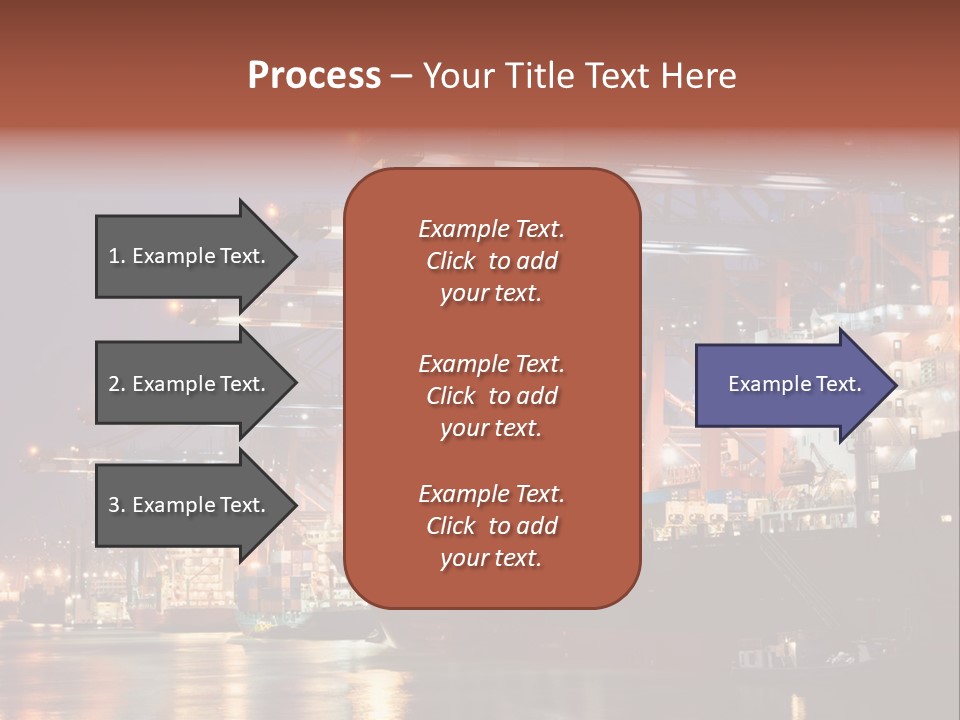 Shipbuilding Dock Sunset PowerPoint Template
