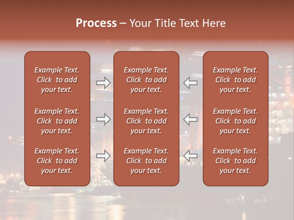 Shipbuilding Dock Sunset PowerPoint Template