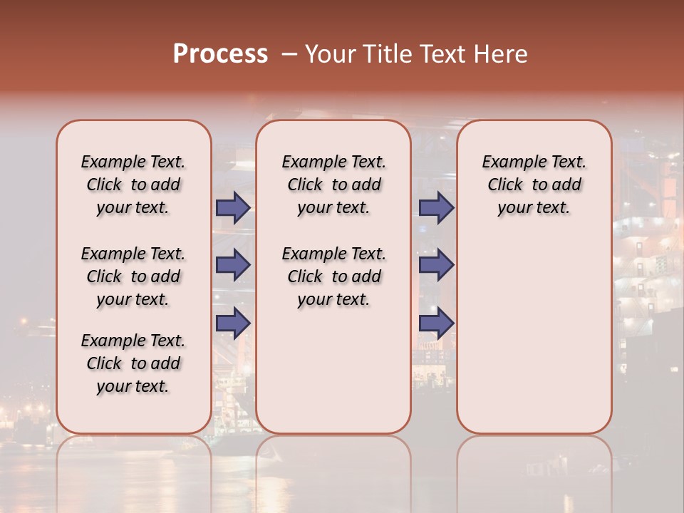 Shipbuilding Dock Sunset PowerPoint Template