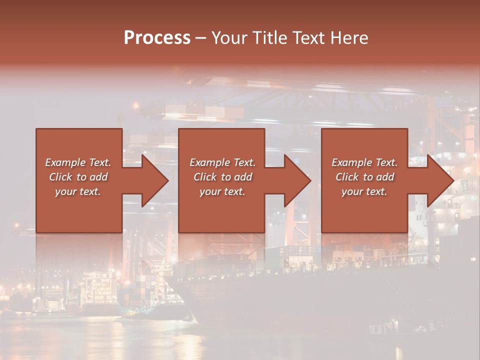 Shipbuilding Dock Sunset PowerPoint Template