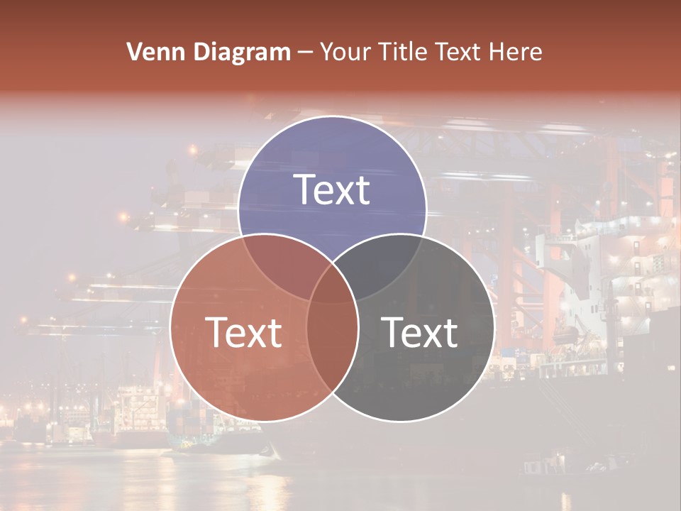 Shipbuilding Dock Sunset PowerPoint Template