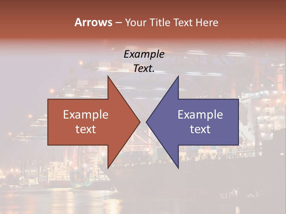 Shipbuilding Dock Sunset PowerPoint Template