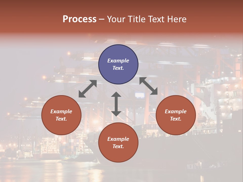 Shipbuilding Dock Sunset PowerPoint Template