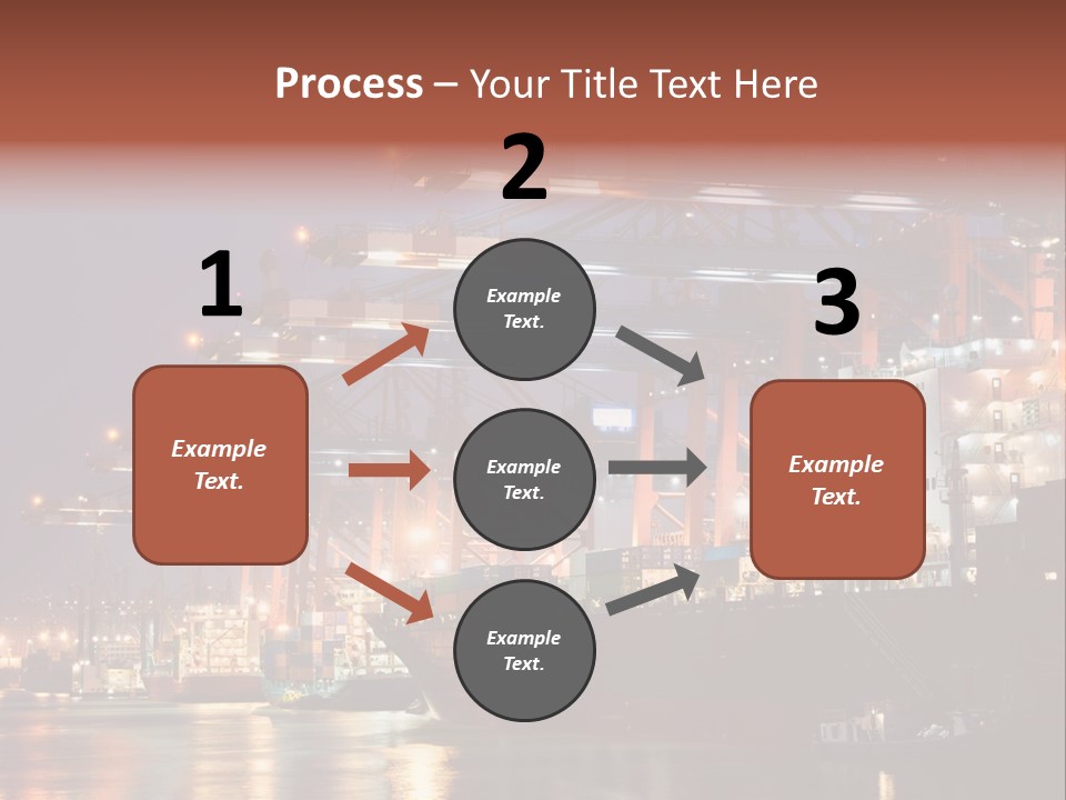 Shipbuilding Dock Sunset PowerPoint Template