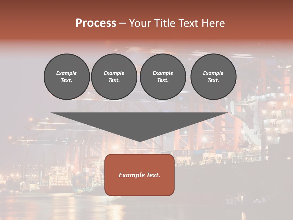 Shipbuilding Dock Sunset PowerPoint Template