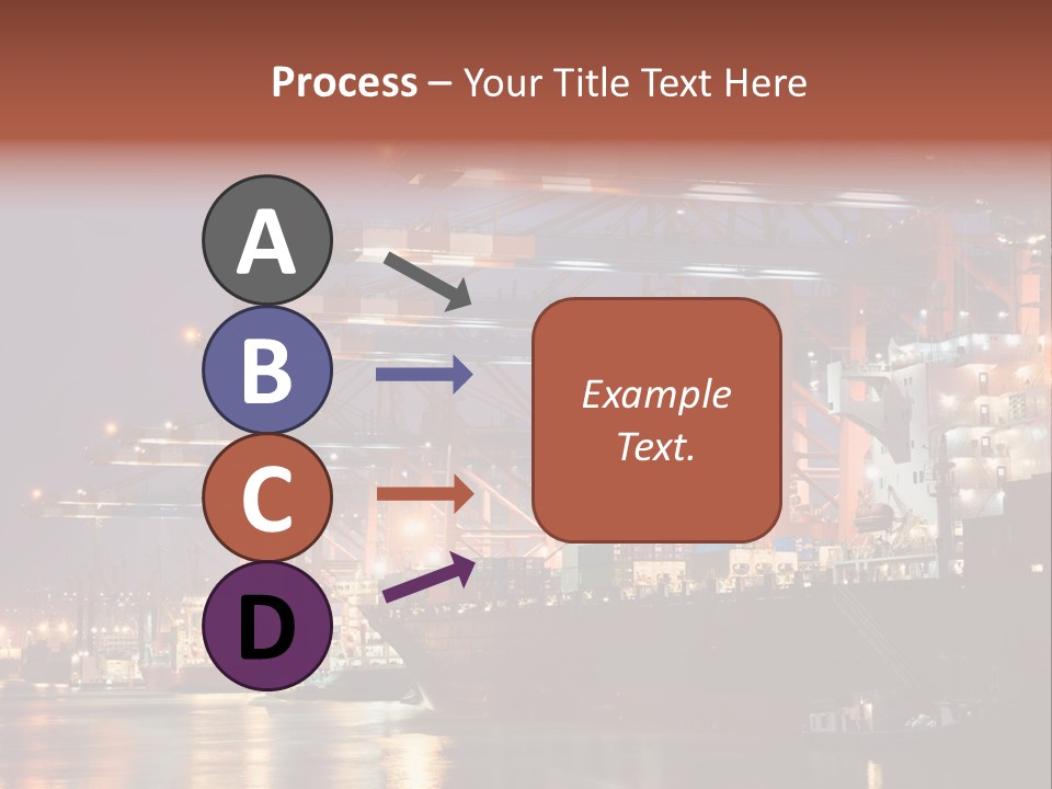 Shipbuilding Dock Sunset PowerPoint Template
