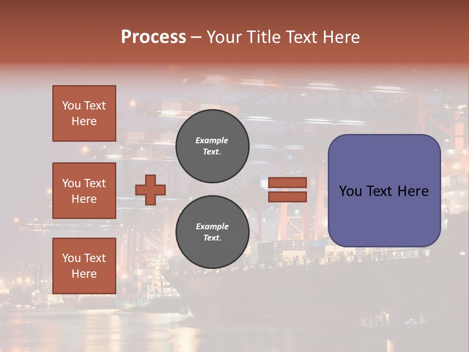 Shipbuilding Dock Sunset PowerPoint Template