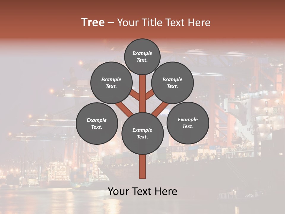 Shipbuilding Dock Sunset PowerPoint Template