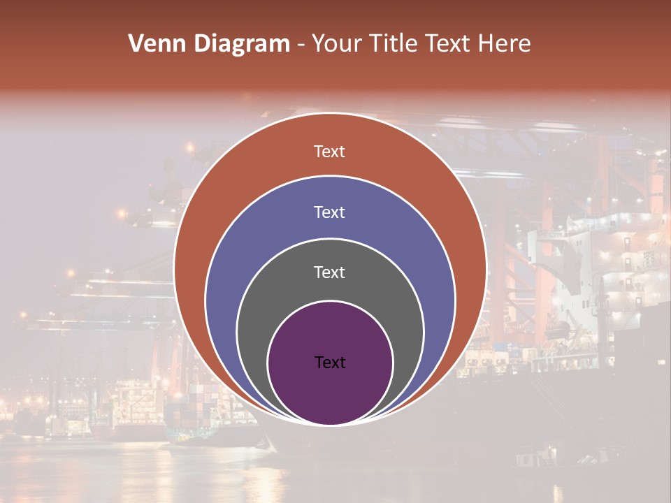Shipbuilding Dock Sunset PowerPoint Template