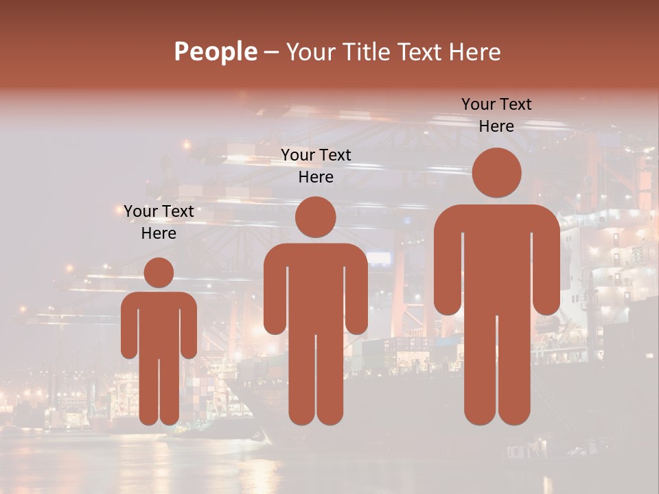 Shipbuilding Dock Sunset PowerPoint Template