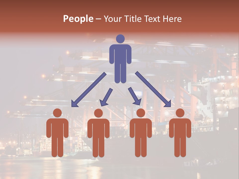 Shipbuilding Dock Sunset PowerPoint Template