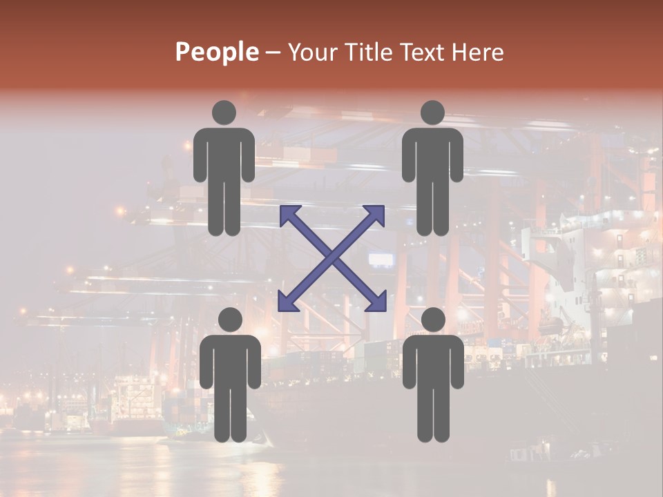 Shipbuilding Dock Sunset PowerPoint Template