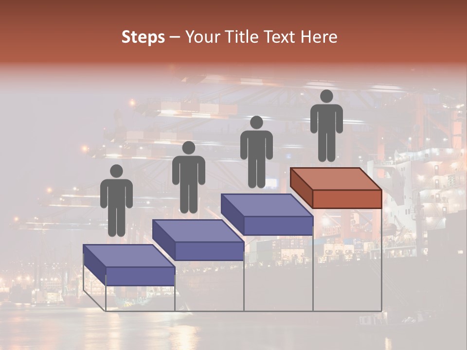 Shipbuilding Dock Sunset PowerPoint Template