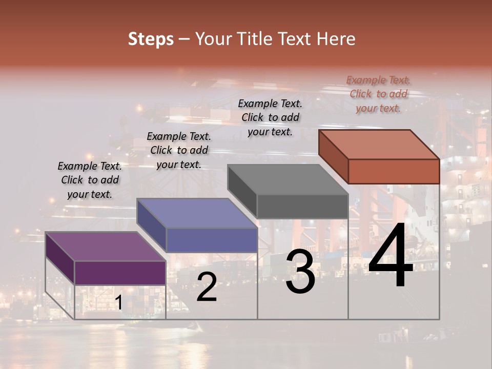 Shipbuilding Dock Sunset PowerPoint Template
