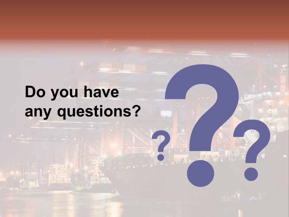 Shipbuilding Dock Sunset PowerPoint Template