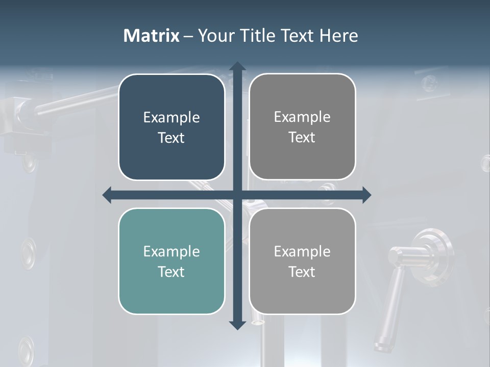Illustration Of A Secure Bank Vault Up Close PowerPoint Template