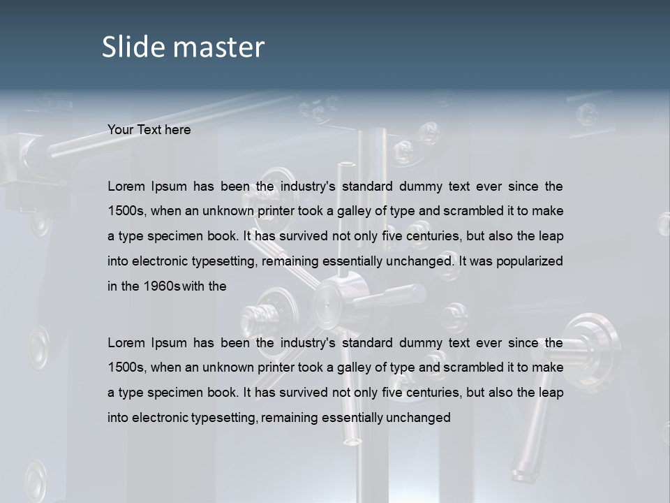 Illustration Of A Secure Bank Vault Up Close PowerPoint Template