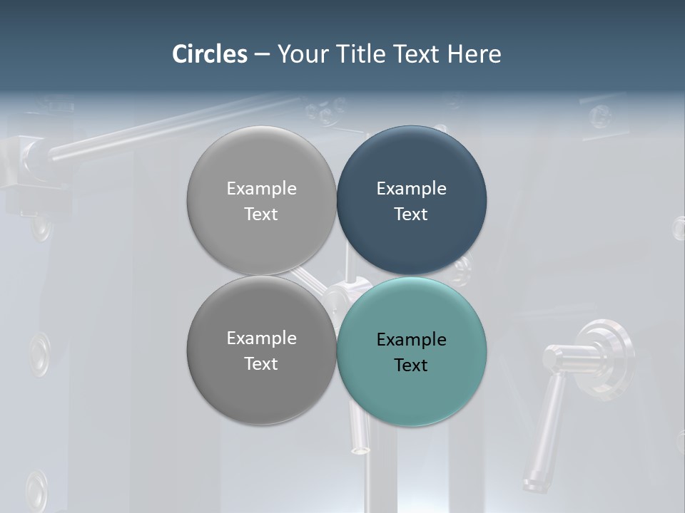 Illustration Of A Secure Bank Vault Up Close PowerPoint Template