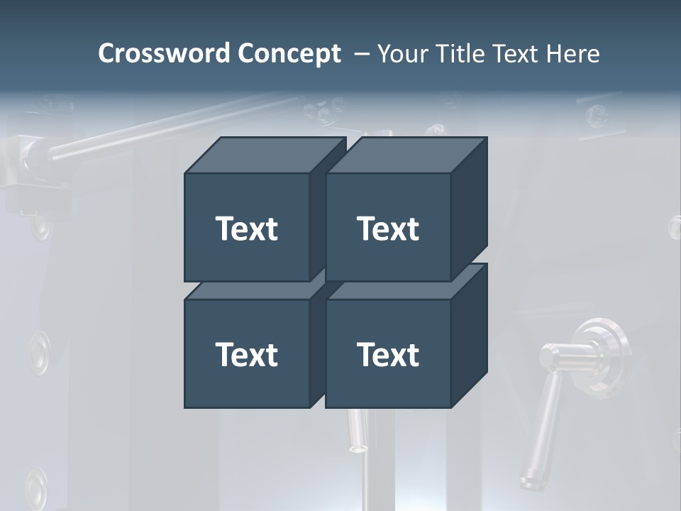 Illustration Of A Secure Bank Vault Up Close PowerPoint Template