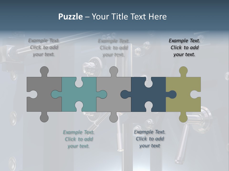 Illustration Of A Secure Bank Vault Up Close PowerPoint Template