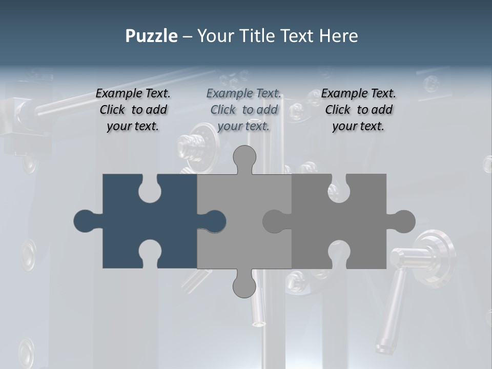 Illustration Of A Secure Bank Vault Up Close PowerPoint Template