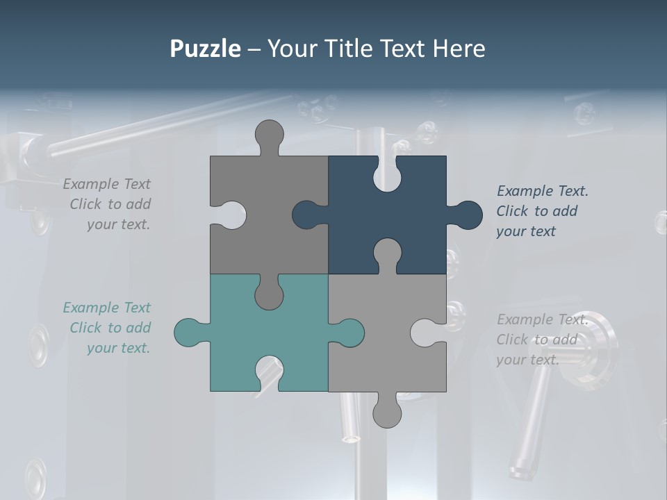 Illustration Of A Secure Bank Vault Up Close PowerPoint Template