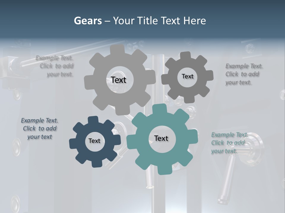 Illustration Of A Secure Bank Vault Up Close PowerPoint Template