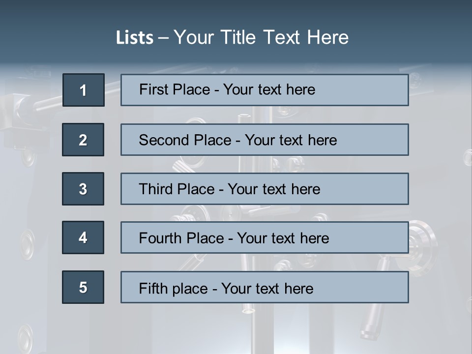 Illustration Of A Secure Bank Vault Up Close PowerPoint Template