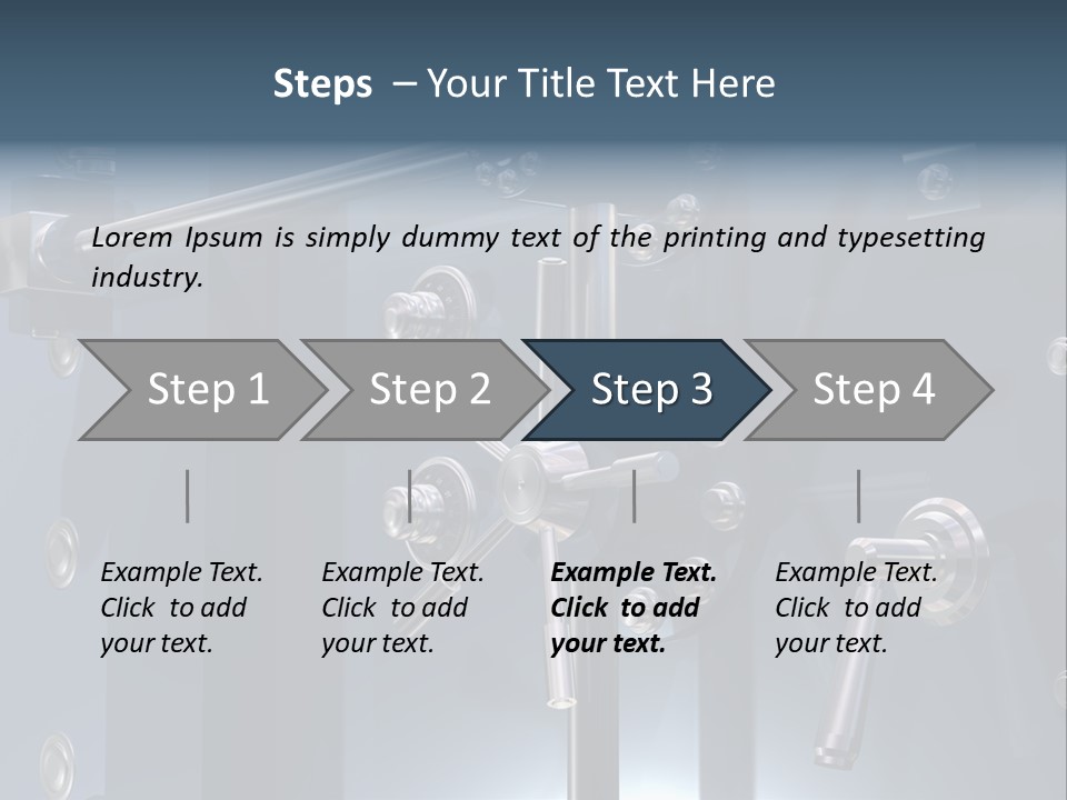 Illustration Of A Secure Bank Vault Up Close PowerPoint Template
