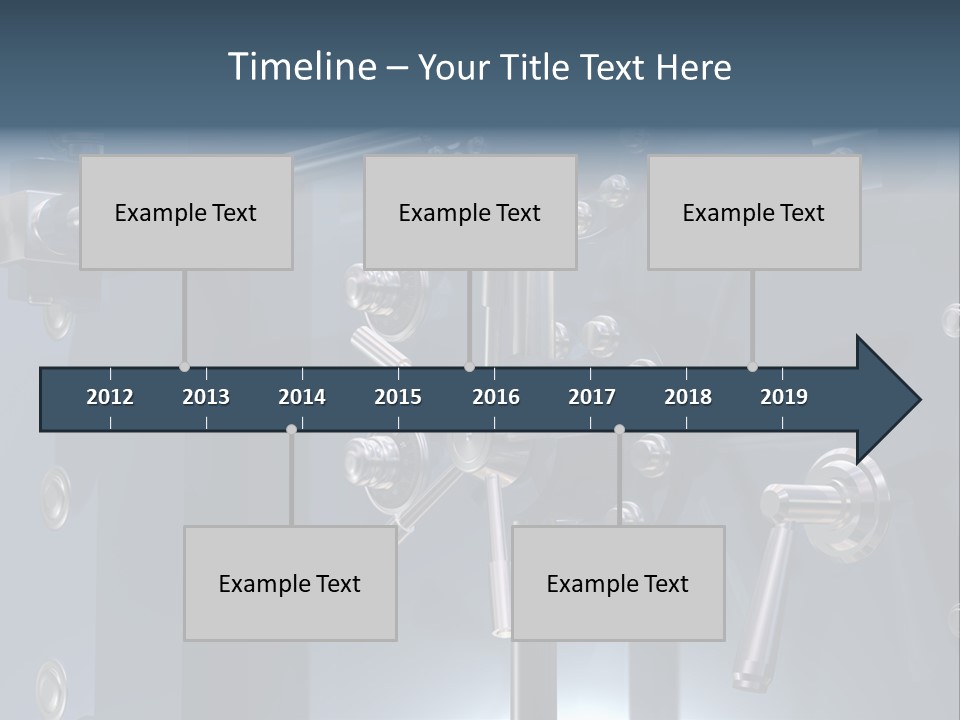 Illustration Of A Secure Bank Vault Up Close PowerPoint Template