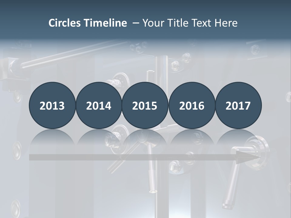 Illustration Of A Secure Bank Vault Up Close PowerPoint Template