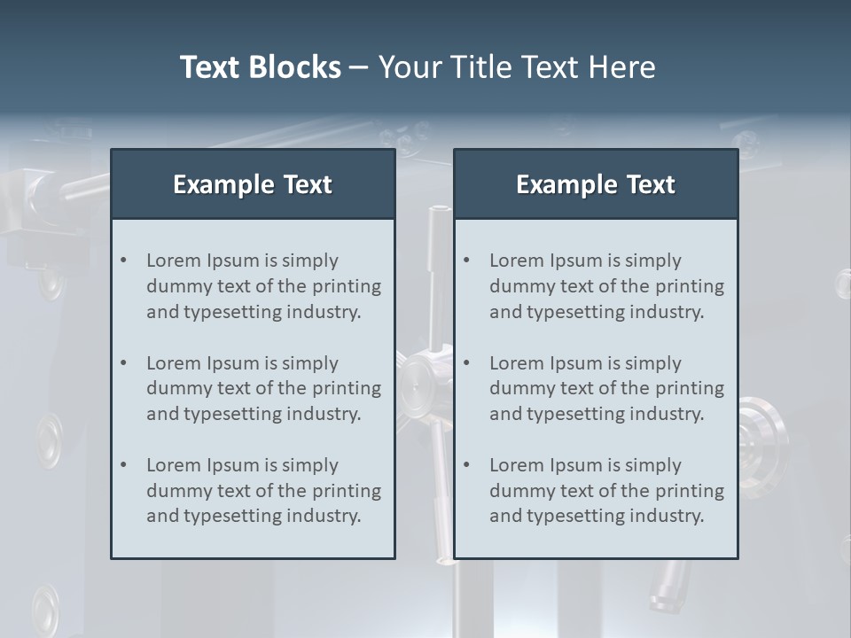 Illustration Of A Secure Bank Vault Up Close PowerPoint Template