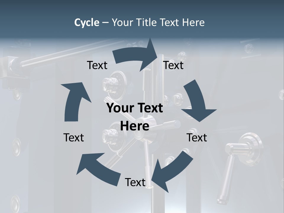 Illustration Of A Secure Bank Vault Up Close PowerPoint Template