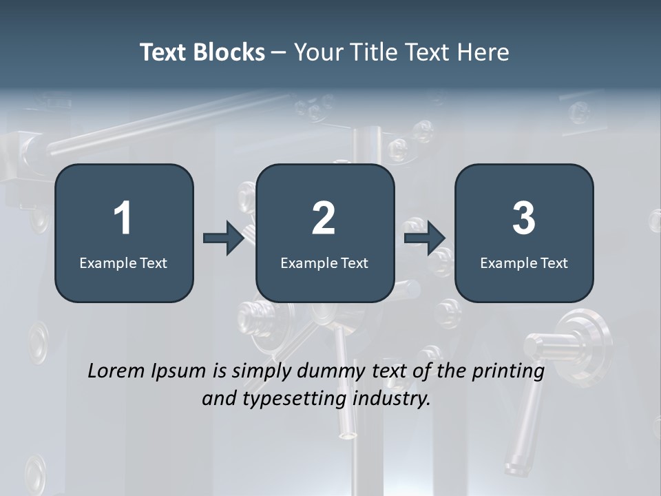 Illustration Of A Secure Bank Vault Up Close PowerPoint Template