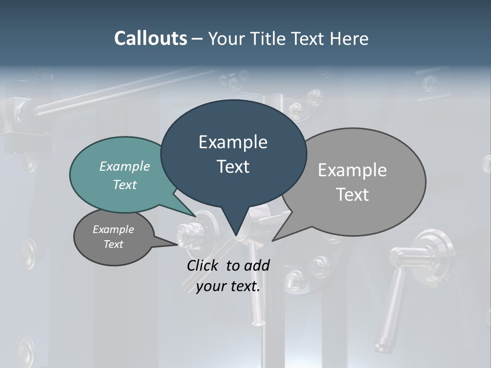 Illustration Of A Secure Bank Vault Up Close PowerPoint Template
