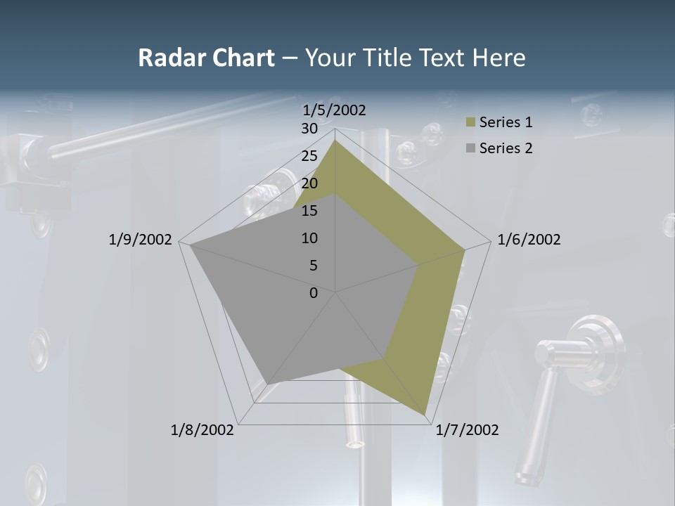Illustration Of A Secure Bank Vault Up Close PowerPoint Template