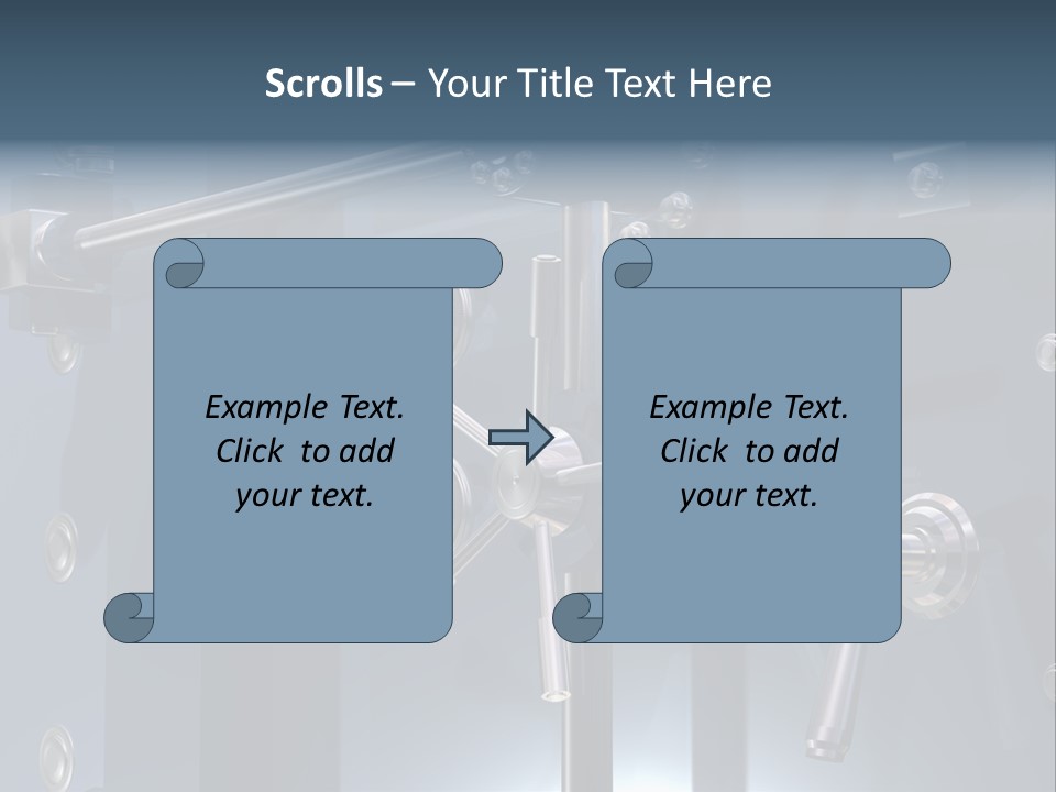 Illustration Of A Secure Bank Vault Up Close PowerPoint Template