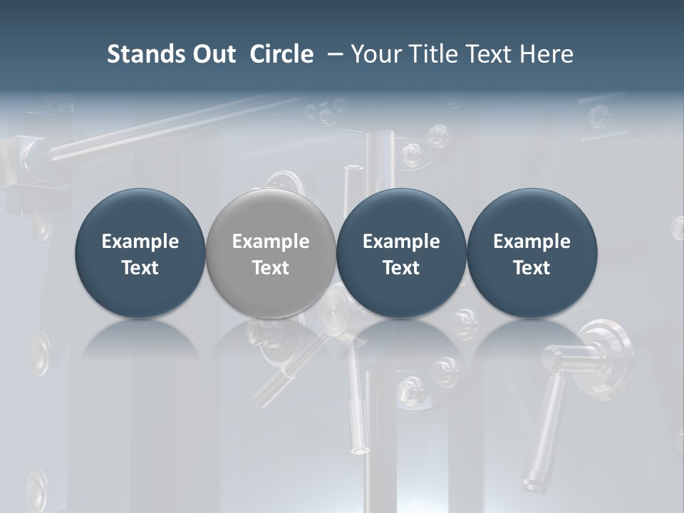 Illustration Of A Secure Bank Vault Up Close PowerPoint Template